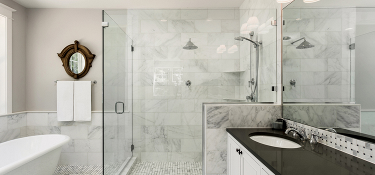 bathroom shower door installation in Wasco